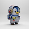 Penguin Astronaut Game Role Ornaments Penguin 3d model