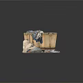 Wooden Laundry Baskets Filled With Clothes And Wrapped Storage Bags Plus Scattered Apparel