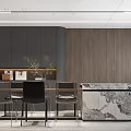 Modern Dining Living Room Open Concept Design With Table Chairs And Cabinets