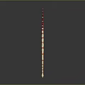 Ornamental Long Stick With Red White Pattern And Pink End Decoration 3d model