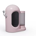 Cute Pink Portable Electric Appliance with Mesh Panel Transparent Container and Silver Knob