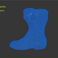 Dark Colored Motorcycle Boots With White Star Logo And Protective Design For Riding