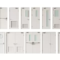 Various White Interior Exterior Door Designs With Different Features And Styles 3d model