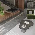Modern Luxury Open Plan Living And Dining Room With Comfortable Sofa And Warm Wood Decor
