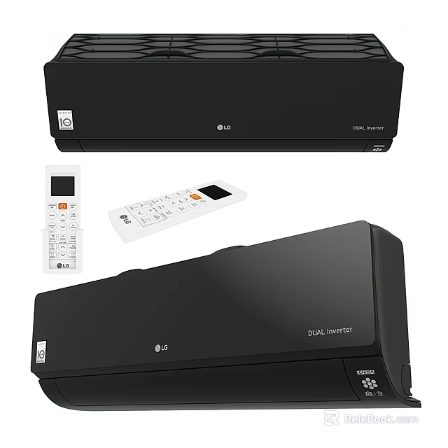 Efficient LG DUAL Inverter Air Conditioner Fan With Remote Control Operation 3d model 