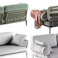 Modern Multiplayer Sofa Double Sofa 3d model