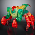 Vibrant Fantasy Creature Character With Green Red Yellow Claws And Multiple Limbs 3D Model Design