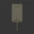 Light Colored Military Tank Model With Detailed Turret Cannon And Tracks On Dark Reflective Background