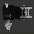 Vintage Retro Style Camera With Black Silver Body And Classic Metal Components