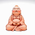 Game Movie Character Smiling Joyful Chubby Belly Cross Legged Sitting Robe Figure