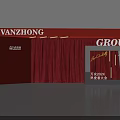 VANZHONG GROUP Group Photo Check-in Spot With Red Curtain And Quality Life Theme