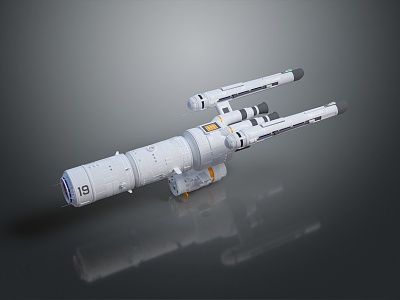 modern satellite artificial satellite 3d model