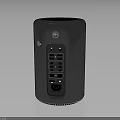 Modern Black Cylindrical Multi Functional Power Strip With USB Ports And AC Outlets