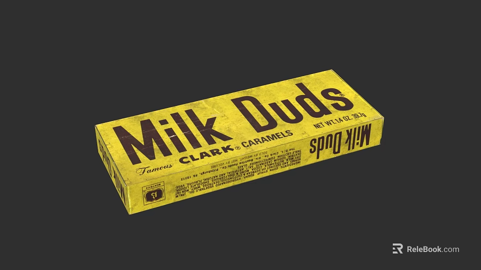 Ceramic Milk Duds Toffee Caramels Packaging Box With Classic Design 3d model 