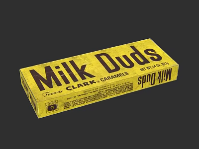 Ceramic Milk Duds Toffee Caramels Packaging Box With Classic Design 3d model