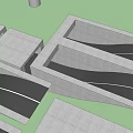 Multi Level Urban Road Infrastructure Design With Interchange Lanes And Traffic Flow Planning 3d model