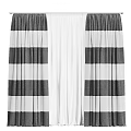 Black and White Striped Curtains for Modern Home Window Decoration Ideas