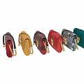 Colorful Decorative Wall Decor Bags With Gold Heart Accent And Chain Straps