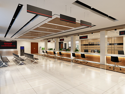 Modern Hall Handling Hall 3d model