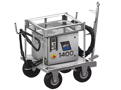 Industrial Equipment Wheeled Mobile Design With Metal Frame MI-T-M 1400 For Industrial Use 3d model