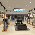 Modern Clothing Store Interior With Stylish Mannequins And Fashion Apparel Displays