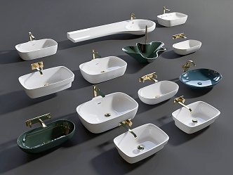 Light Luxury Wash Basin 3d model