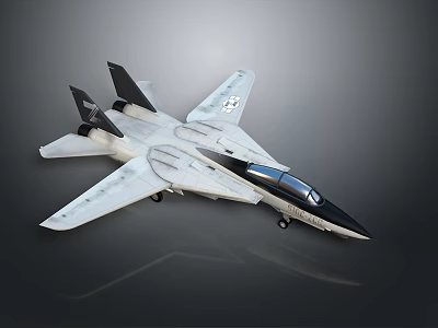 Military Fighter Jet Model With Gray Body And Detailed Weapon Design Features 3d model