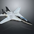 Military Fighter Jet Model With Gray Body And Detailed Weapon Design Features