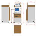 Public Self Service Kiosk With Interactive Touchscreen And Payment Interface Design