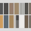 Wall Paneling Samples In Diverse Colors And Textures 3d model