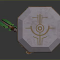 Mechanical Character With Biological Creature Elements And Crystal Top Decorative Structure