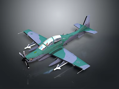Green And Gray Spacecraft Model With Cockpit Propeller And Wings For Space Exploration 3d model