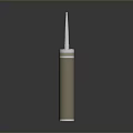 Brown Caulk Tube With White Nozzle And Cap For Construction Sealing