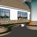 Modern Reading Room Kindergarten Reading Area Open Reading Area Reading Room Kindergarten Reading Room Reading Area 3d model