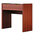 Classic Wooden Dressing Table With Drawers And Natural Wood Grain Design