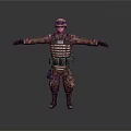 Military Soldier 3D Model In Camouflage Uniform With Helmet And Tactical Vest Arms Outstretched