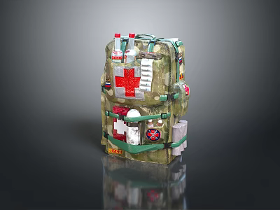Medical Bag Medical Bag First Aid Bag Red Cross Bag Satchel Bag Collar Bag Leather Bag Cloth Bag 3d model