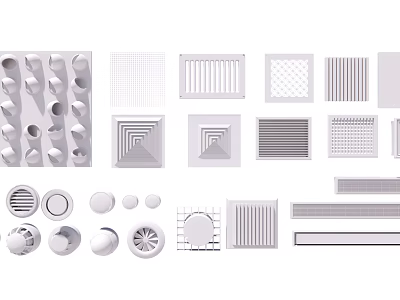 AC Air Vents Various Types And Different Design Styles For Home Application 3d model