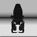 Ergonomic Black Wheelchair With High Backrest Armrests Footrests And Large Wheels