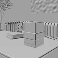 Modern Desktop Decorative Lamp Glass Table Lamp 3d model