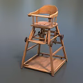 Wooden Toddler Chair With Sturdy Frame And Rolling Wheels For Safe Use