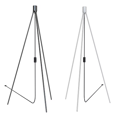 Modern Tripod Floor Lamp Black And White Color Options For Home Interior Lighting Decor 3d model