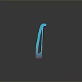Blue Metal Rack With Horizontal Bars On Black Background And Reflection