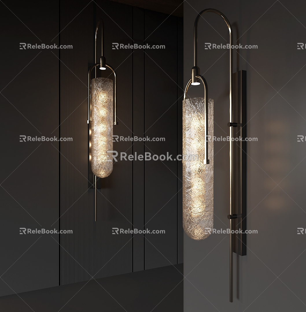 wall lamp glass wall lamp metal wall lamp creative wall lamp 3d model