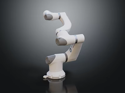 Intelligent Robotic Arm With Multiple Joints White Gray Design For Precision Automation Tasks 3d model