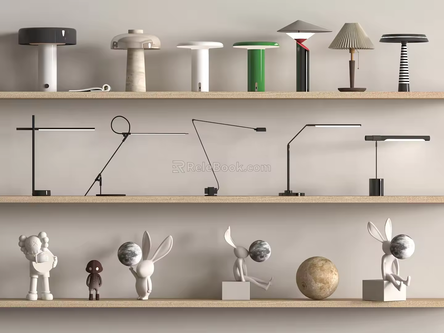 Modern Minimalist Table Lamp Reading Lamp Moon Lamp Rabbit Lamp Mushroom Lamp Art Table Lamp 3d model