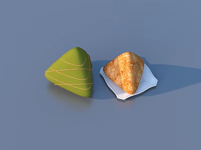 Zongzi food Chinese cuisine 3d model