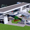 Modern Detached Villa With White Exterior Flat Roof Terrace Greenery And Outdoor Seating Area