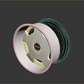 Car Tire With Polished Silver Alloy Wheel And Black Rubber Design