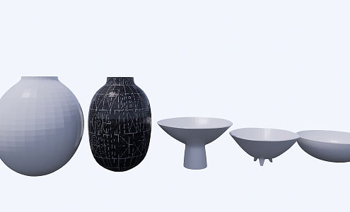 Modern Pottery Pot Ceramics 3d model